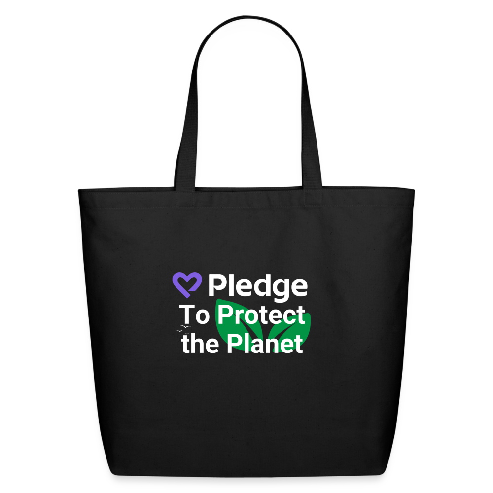 Eco-Friendly Cotton Tote by Pledge - black