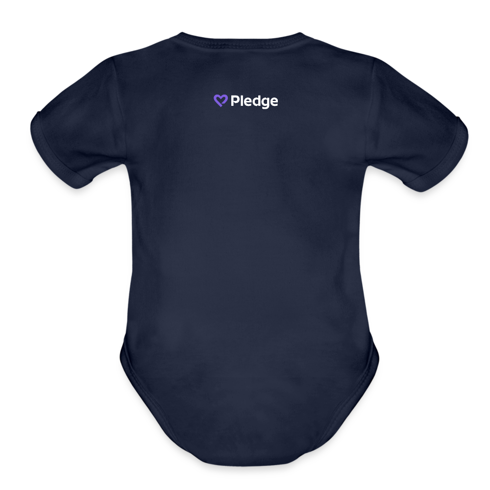 Baby Onesie - Pledge to be the Change - dark navy